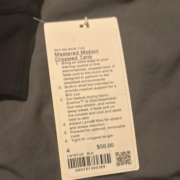 Mastered Motion Cropped Tank - Picture 2 of 3